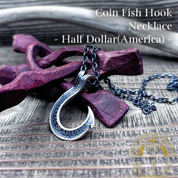 [ネックレス]コインフィシュフックネックレス Half Dollar